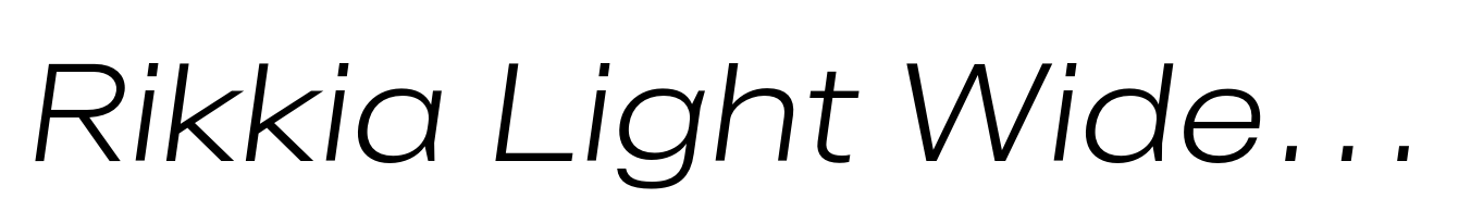 Rikkia Light Wide Italic