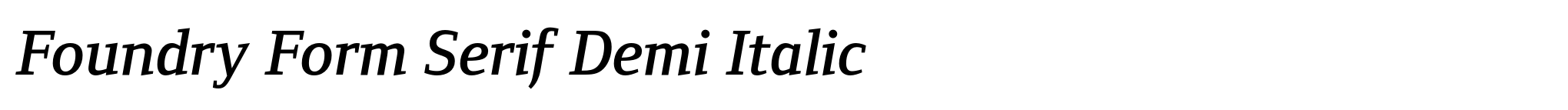 Foundry Form Serif Demi Italic image