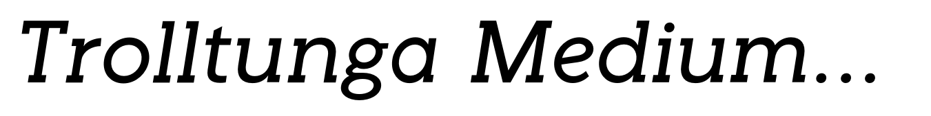 Trolltunga Medium Italic