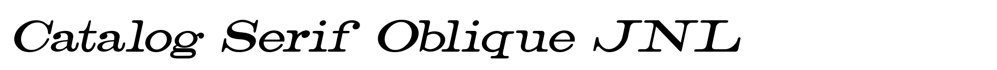 Catalog Serif Oblique JNL image