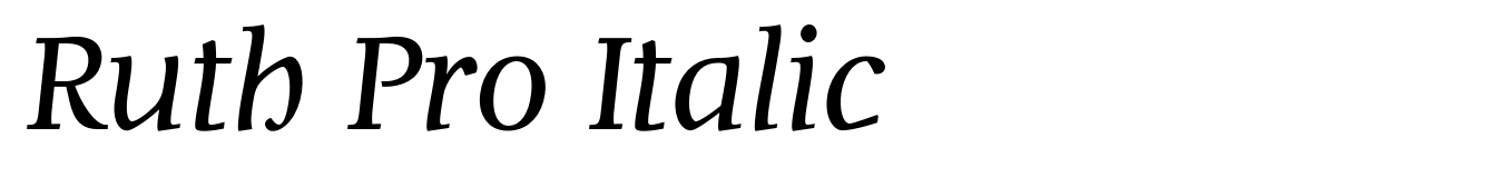 Ruth Pro Italic