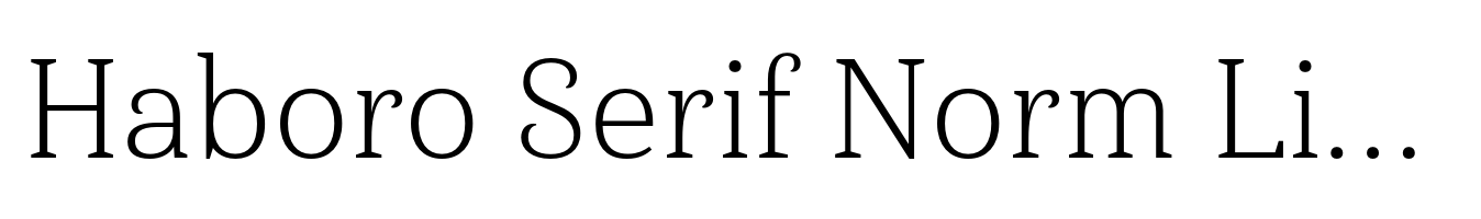 Haboro Serif Norm Light