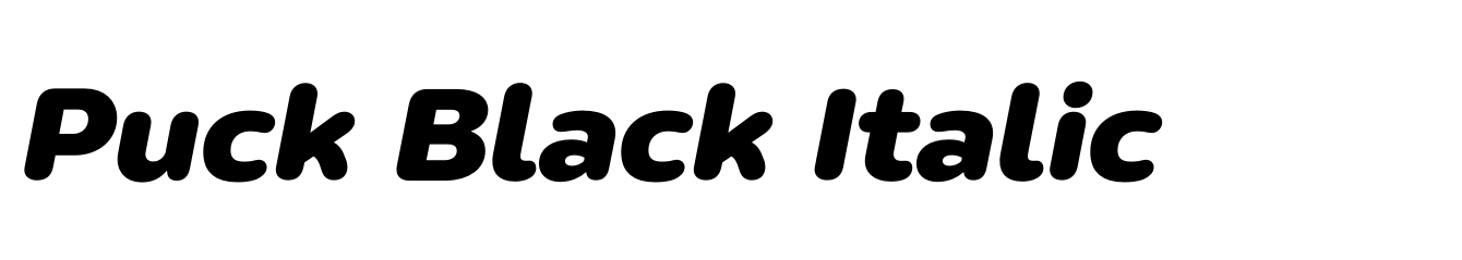 Puck Black Italic