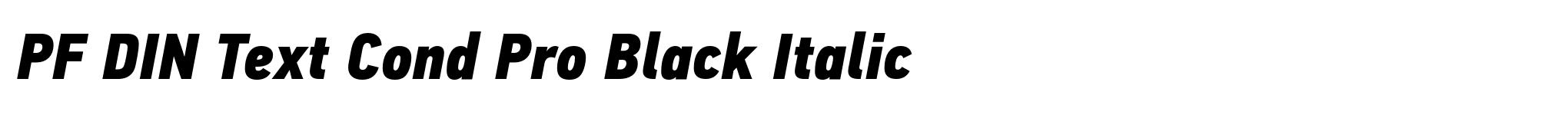 PF DIN Text Cond Pro Black Italic image