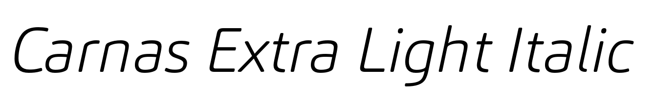 Carnas Extra Light Italic