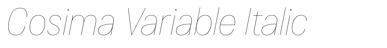 Cosima Variable Italic