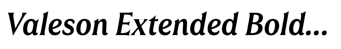 Valeson Extended Bold Italic