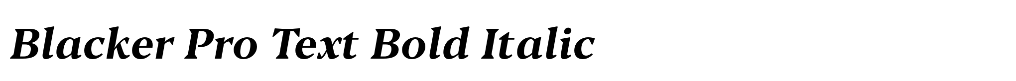 Blacker Pro Text Bold Italic image