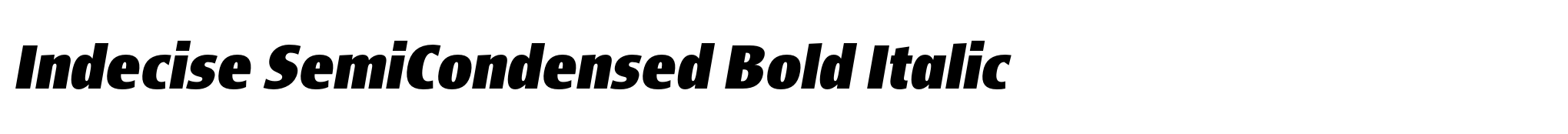 Indecise SemiCondensed Bold Italic image