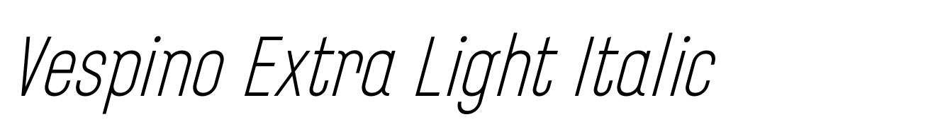 Vespino Extra Light Italic