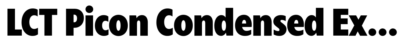LCT Picon Condensed Extra-bold