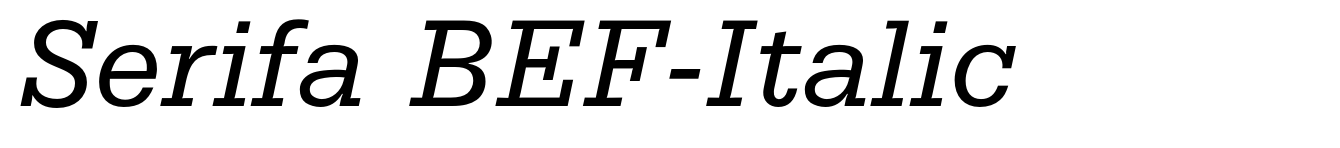 Serifa BEF-Italic