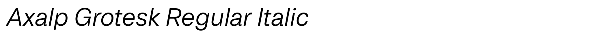 Axalp Grotesk Regular Italic image