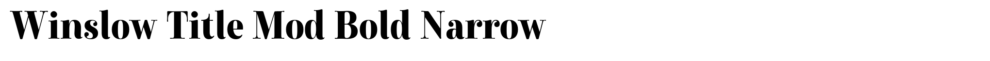 Winslow Title Mod Bold Narrow image