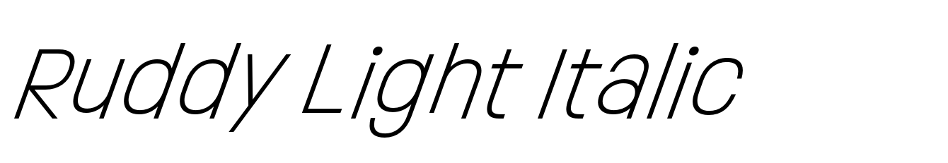 Ruddy Light Italic