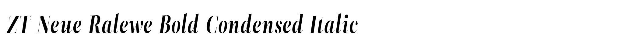 ZT Neue Ralewe Bold Condensed Italic image