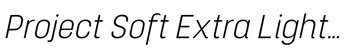 Project Soft Extra Light Italic