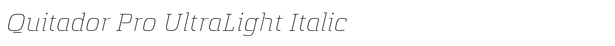 Quitador Pro UltraLight Italic image