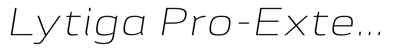 Lytiga Pro-Extended Extra Light Italic