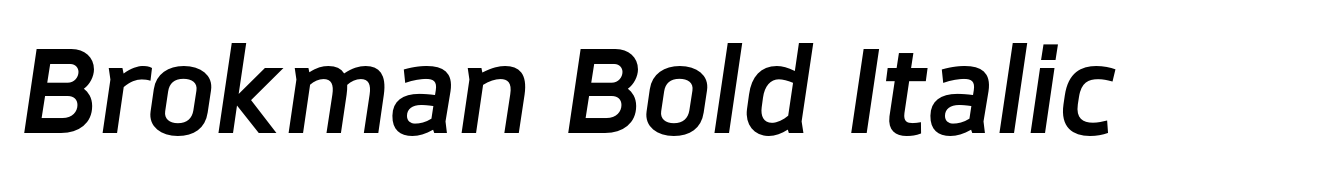 Brokman Bold Italic