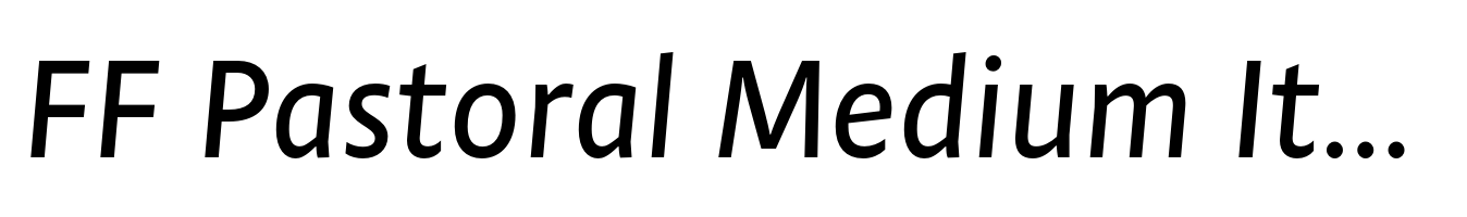 FF Pastoral Medium Italic