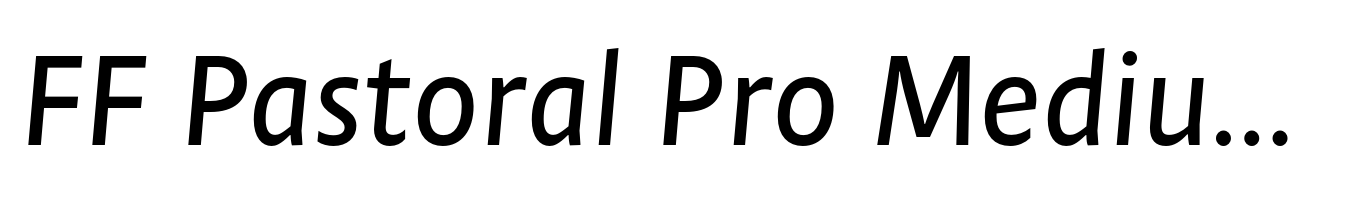 FF Pastoral Pro Medium Italic