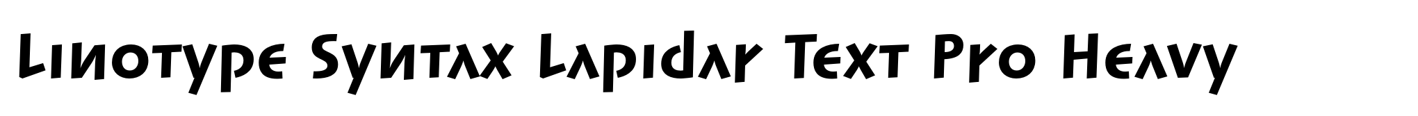 Linotype Syntax Lapidar Text Pro Heavy image