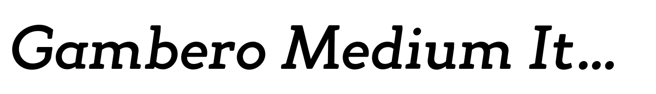 Gambero Medium Italic