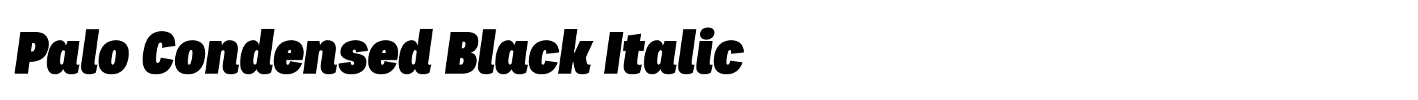 Palo Condensed Black Italic image