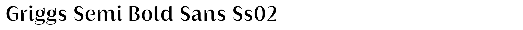 Griggs Semi Bold Sans Ss02 image