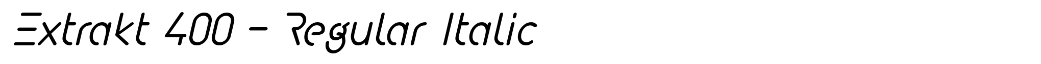 Extrakt 400 - Regular Italic image