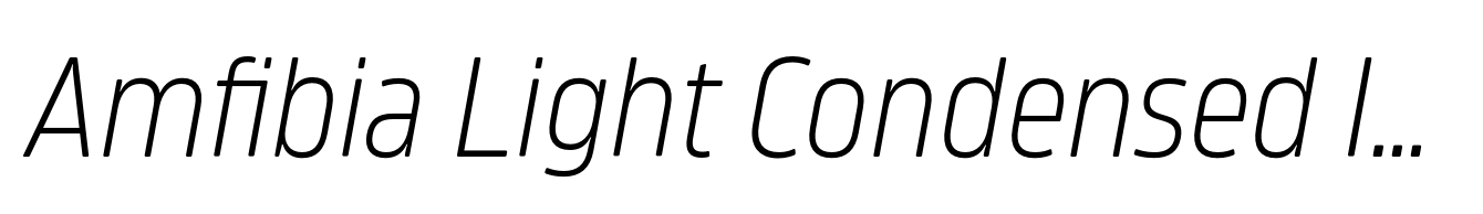 Amfibia Light Condensed Italic