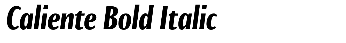 Caliente Bold Italic
