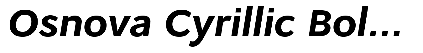 Osnova Cyrillic Bold Italic