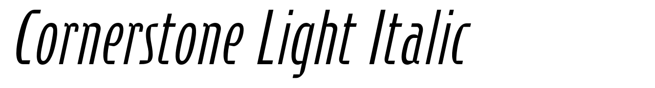 Cornerstone Light Italic