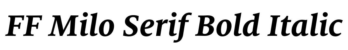 FF Milo Serif Bold Italic