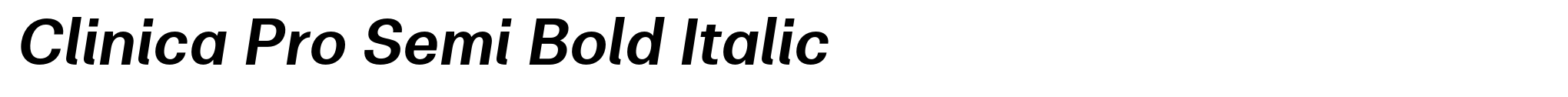 Clinica Pro Semi Bold Italic image