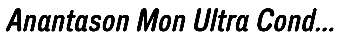 Anantason Mon Ultra Condensed Semi Bold Italic