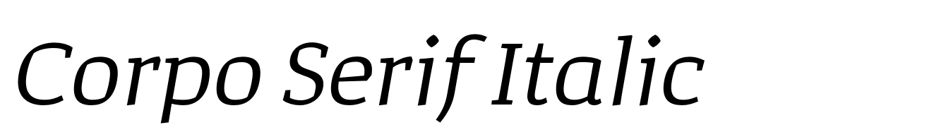 Corpo Serif Italic