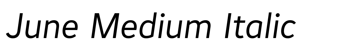 June Medium Italic