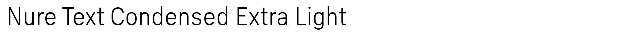 Nure Text Condensed Extra Light image