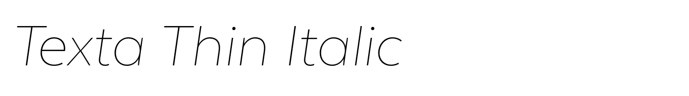 Texta Thin Italic