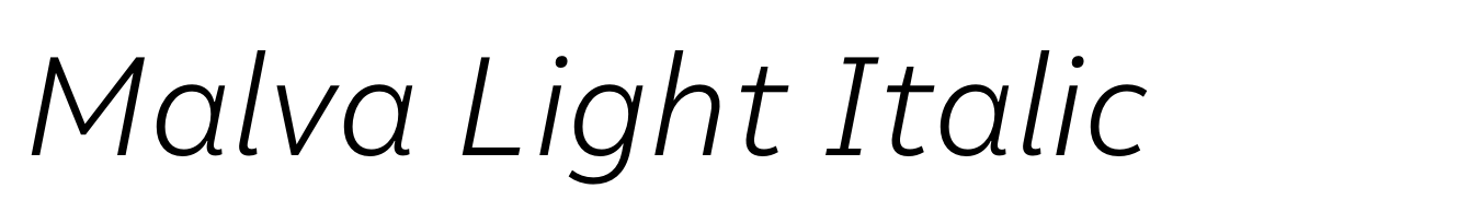 Malva Light Italic