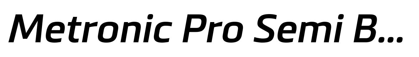 Metronic Pro Semi Bold Italic