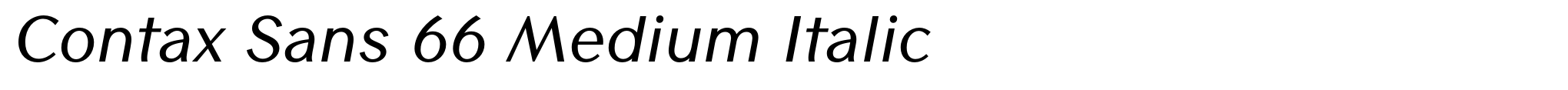Contax Sans 66 Medium Italic image