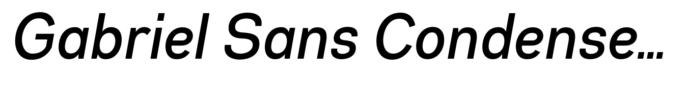 Gabriel Sans Condensed Medium Italic
