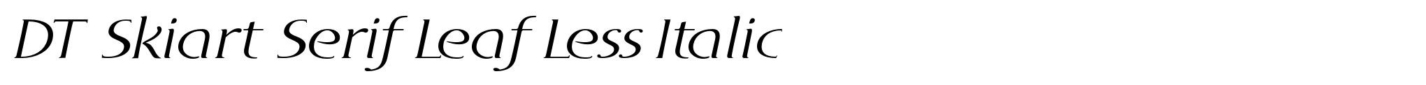 DT Skiart Serif Leaf Less Italic image