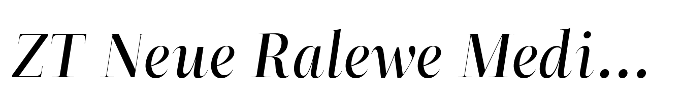 ZT Neue Ralewe Medium Semi Expanded Italic