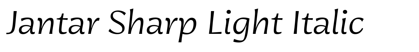 Jantar Sharp Light Italic