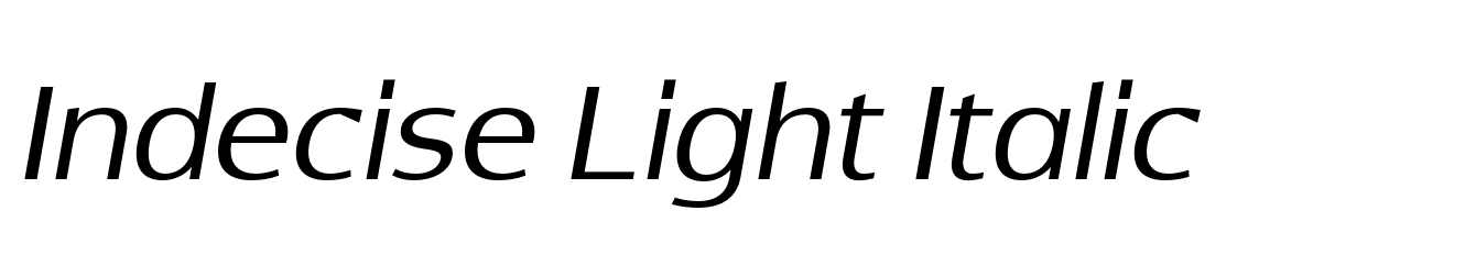 Indecise Light Italic